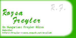 rozsa freyler business card